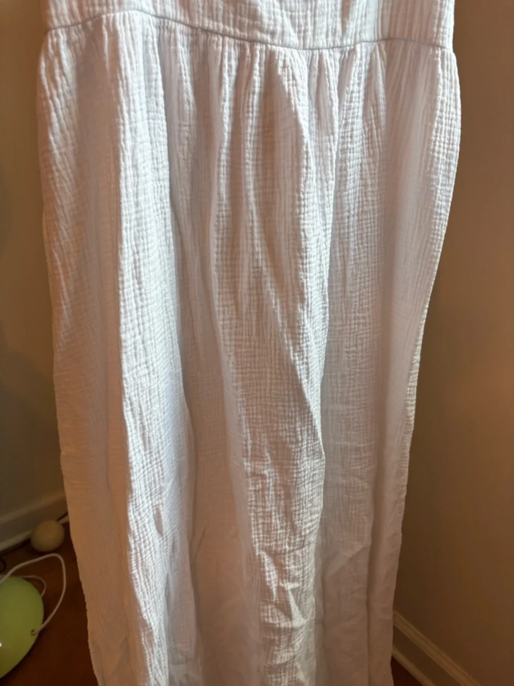 NATURAL LIFE Tricia White Cotton Gauze Maxi Dress - M Medium - Picture 3 of 7